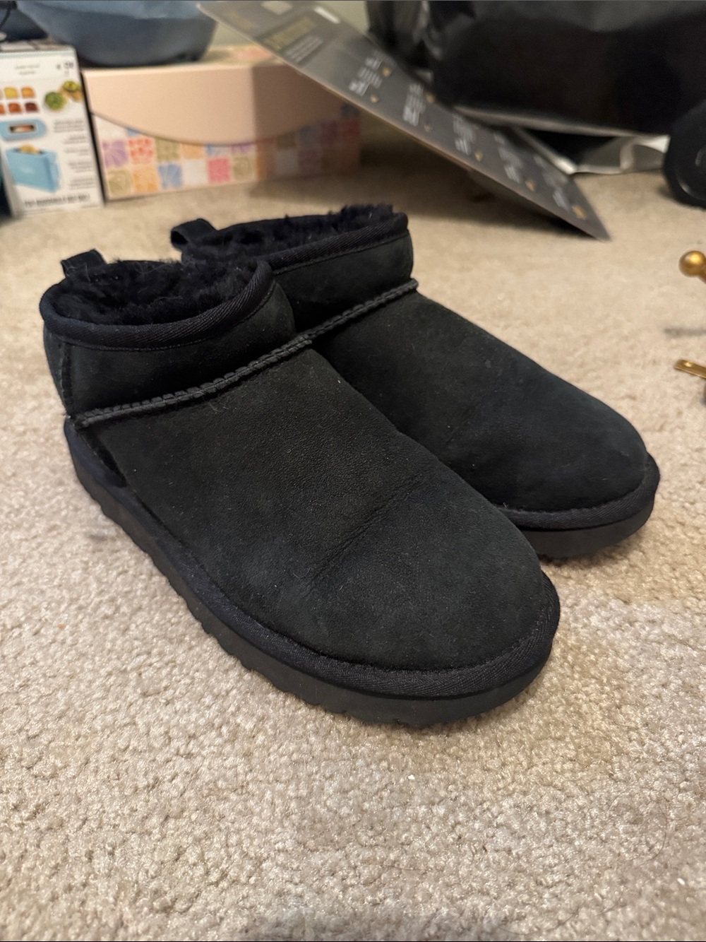 Women’s black Ugg boots 
Ultra Mini